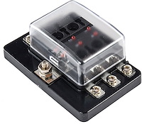 Standard Fuse Block with LED Indicators [6-Pole]