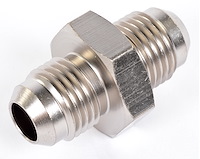 AN to AN Straight Union Fitting [-6 AN to -6 AN, Nickel]