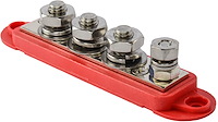 Four Post Terminal Bus Bar, 210 Amps, Red