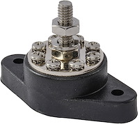 Eight Point Power Distribution Post, 5/16" Primary Post, 160 Amps, Black
