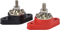 Eight Point Power Distribution Posts Black and Red Pair