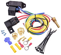 Adjustable Electric Fan Controller and Relay Kit [Thread-In Temperature Probe]