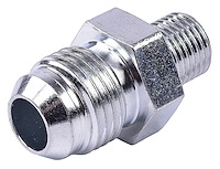 AN to Metric Adapter Fitting, Steel [-6 AN Male to 10mm x 1.0 Male, Silver]