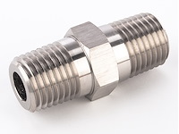 NPT to NPT Straight Union Fitting [1/4 in. NPT Male to 1/4 in. NPT Male, Nickle]