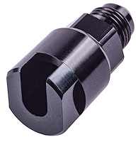 AN to Fuel Injection Threaded Adapter Fitting [-6 AN Male to 3/8 in. Hard Line, Black]