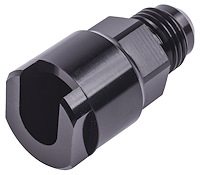 AN to Fuel Injection Threaded Adapter Fitting [-6 AN Male to 3/8 in. Hard Line, Black]
