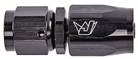AN Straight Max Flow Swivel Hose End [-4 AN Female to -4 AN Hose, Black]