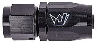 AN Straight Max Flow Swivel Hose End [-6 AN Female to -6 AN Hose, Black]