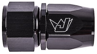 AN Straight Max Flow Swivel Hose End [-12 AN Female to -12 AN Hose, Black]