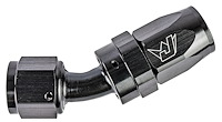 AN 30-Degree Max Flow Swivel Hose End [-8 AN Female to -8 AN Hose, Black]