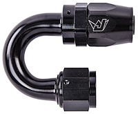 AN 180-Degree Max Flow Swivel Hose End [-10 AN Female to -10 AN Hose, Black]