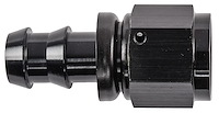 AN Straight Push-Loc Hose End [-8 AN Female Swivel to Push-Loc Hose, Black]