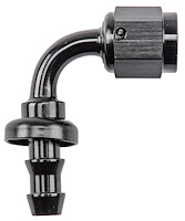 AN 90-Degree Push-Loc Hose End [-4 AN Female Swivel to Push-Loc Hose, Black]