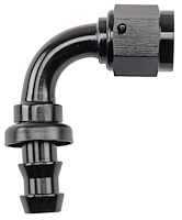 AN 90-Degree Push-Loc Hose End [-6 AN Female Swivel to Push-Loc Hose, Black]