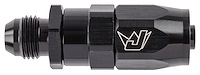 AN Male Straight Max Flow Swivel Hose End [-6 AN Male to -6 AN Hose, Black]