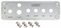 Ignition Switch/Start Button/4-Toggle Panel With Engraved Switch Labels and Epoxy Inlay