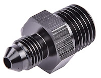AN to NPT Straight Adapter Fitting [-3 AN Male to 1/4 in. NPT Male, Black]