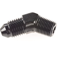 AN to NPT 45-Degree Adapter Fitting [-4 AN Male to 1/8 in. NPT Male, Black]
