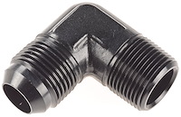 AN to NPT 90-Degree Adapter Fitting [-12 AN Male to 3/4 in. NPT Male, Black]