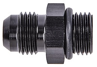AN Port Adapter Fitting [-6 AN O-Ring Port (9/16 in.-18 Thread) To -6 AN Male, Black]
