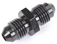 AN to AN Straight Union Fitting [-4 AN to -4 AN, Black]