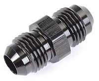 AN to AN Straight Union Fitting [-6 AN to -6 AN, Black]
