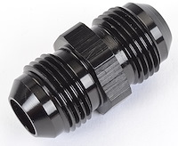 AN to AN Straight Union Fitting [-8 AN to -8 AN, Black]