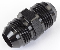 AN to AN Straight Union Fitting [-10 AN to -10 AN, Black]