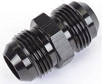 AN to AN Straight Union Fitting [-12 AN to -12 AN, Black]