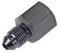 AN Female to Male Reducer Fitting [-4 AN Female to -3 AN Male, Black]