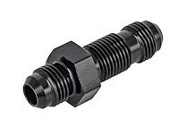AN to AN Straight Bulkhead Adapter Fitting [-6 AN Male to -6 AN Male, Black]