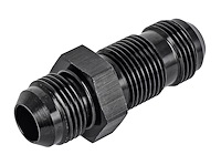 AN to AN Straight Bulkhead Adapter Fitting [-10 AN Male to -10 AN Male, Black]