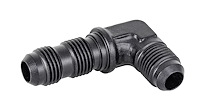 AN to AN 90-Degree Bulkhead Adapter Fitting [-6 AN Male to -6AN Male, Black]