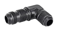 AN to AN 90-Degree Bulkhead Adapter Fitting [-10 AN Male to -10 AN Male, Black]