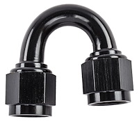 Black -6 AN 180 degree Swivel Coupler