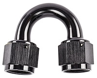 Black -8 AN 180 degree Swivel Coupler