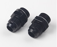 Carburetor Fuel Inlet AN Fittings -6 AN to 9/16 in.-24 [Black]