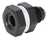 Black High-Flow Fuel Cell Bulkhead Fitting -6AN