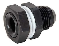 Black High-Flow Fuel Cell Bulkhead Fitting -8AN