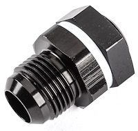Black High-Flow Fuel Cell Bulkhead Fitting -10AN