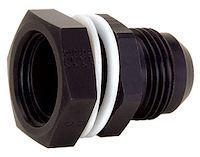 Black High-Flow Fuel Cell Bulkhead Fitting -12AN