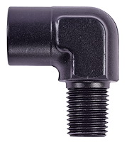 NPT to NPT 90-Degree Adapter Fitting [1/8 in. NPT Male to 1/8 in. NPT Female, Black]