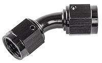 Black -6 AN 45 degree Swivel Coupler