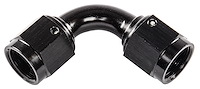 Black -6 AN 90 degree Swivel Coupler