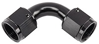 Black -8 AN 90 degree Swivel Coupler