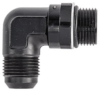AN Port Adapter Fitting 90 degree -12 AN port (1 1/16 in.-12 Thread) to -12 AN hose