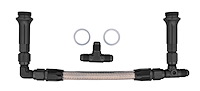 Dual Feed Fuel Line Kit for Holley 4150 Carburetors [-8 AN, Black]