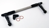 Dual Feed Fuel Line Kit for Holley 4500 Carburetors [-8 AN, Black]