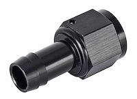 AN to Straight Hose Barb Adapter Fitting [-8AN Female to 1/2 in. I.D. Hose, Black]