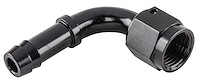 AN to 90-Degree Hose Barb Adapter Fitting [-6 AN Female to 5/16 in. I.D. Hose, Black]